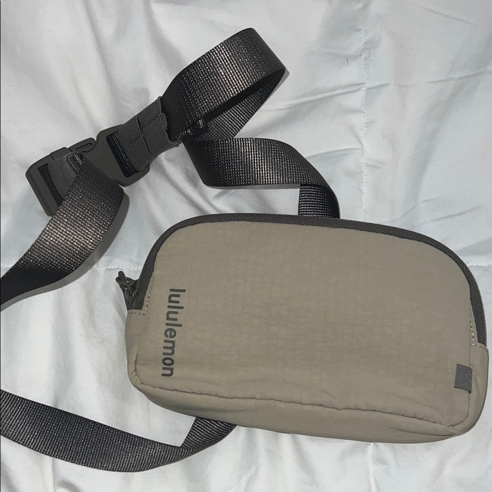 lululemon athletica Beige/green mini Belt Bag